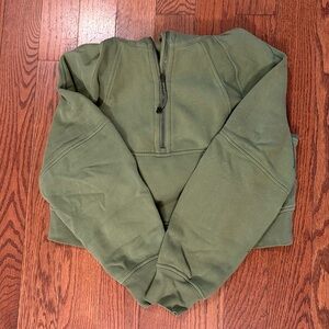lululemon athletica Olive Green Half-Zip Sweatshirt